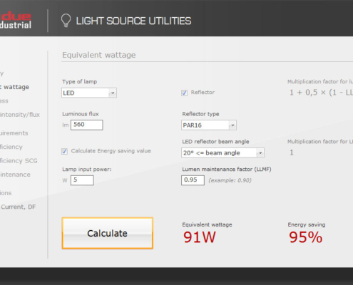 Light Source Utilities - Potenza equivalente