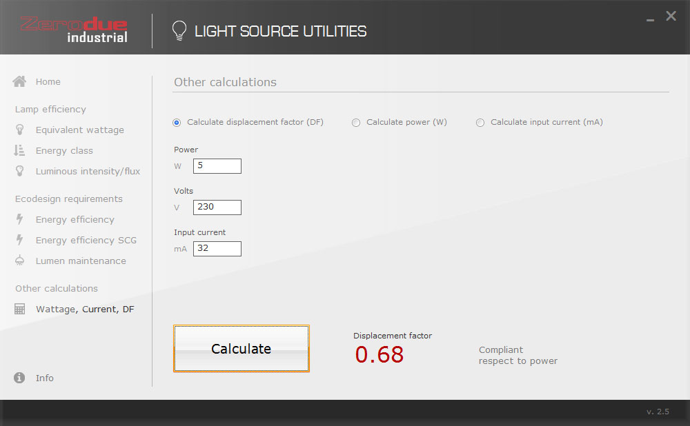 Light Source Utilities - Altri calcoli