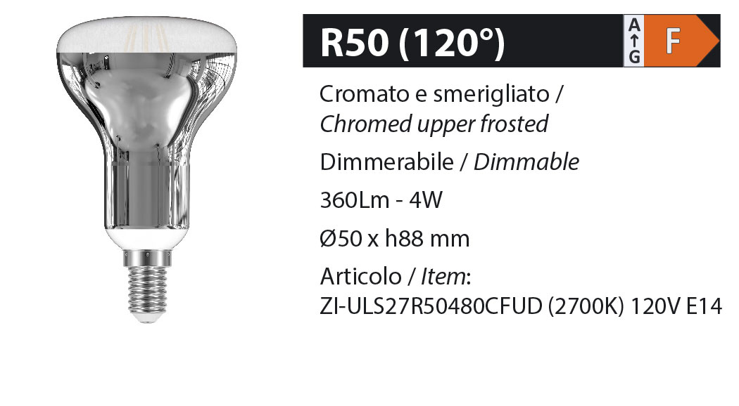 ZERODUE Industrial - R50 Cromato - Dimmerabile